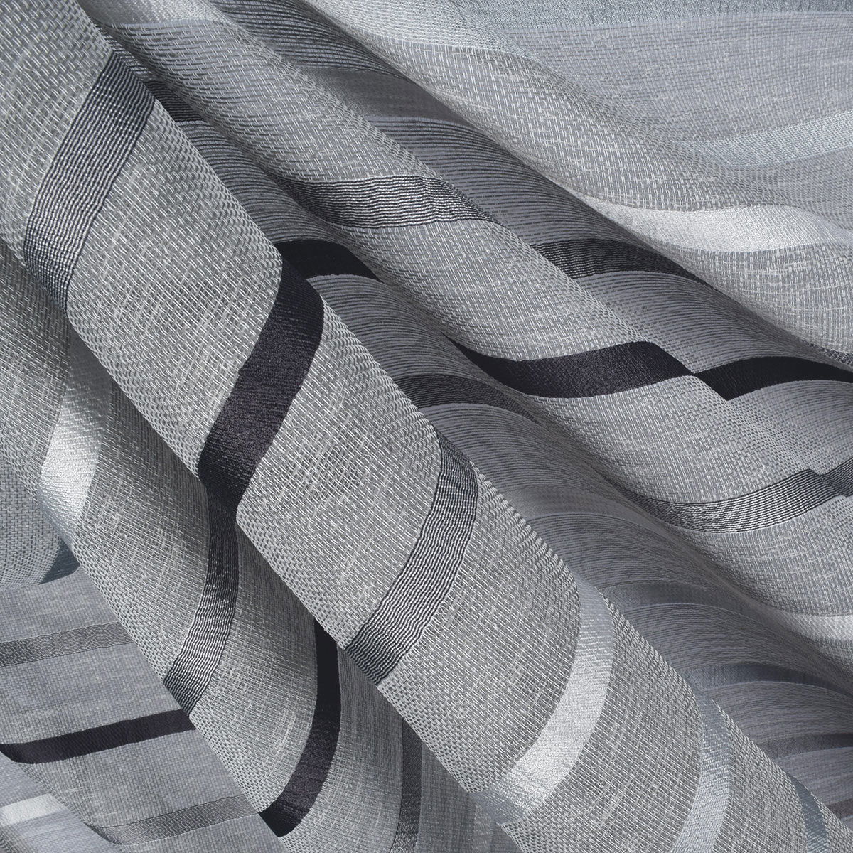 Grey Striped Upholstery Fabric By The Yard Pewter Fabric Woven Fabric Textured Fabric Drapery Fabric Curtain Fabric 097